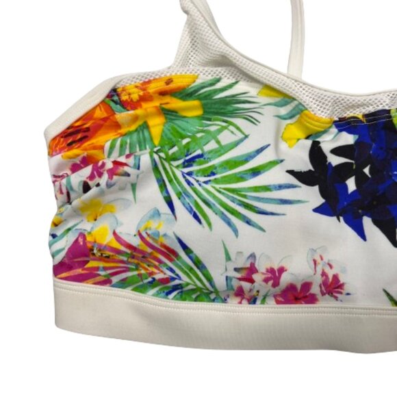 Athleta Womens‎ Swim Bikini Top Size 36 B/C Floral Tropical Mesh Underwire Beach - Picture 3 of 16